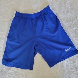 Nike DriFit Lightweight Mesh Side Panel Shorts Blue & White M NWOT
